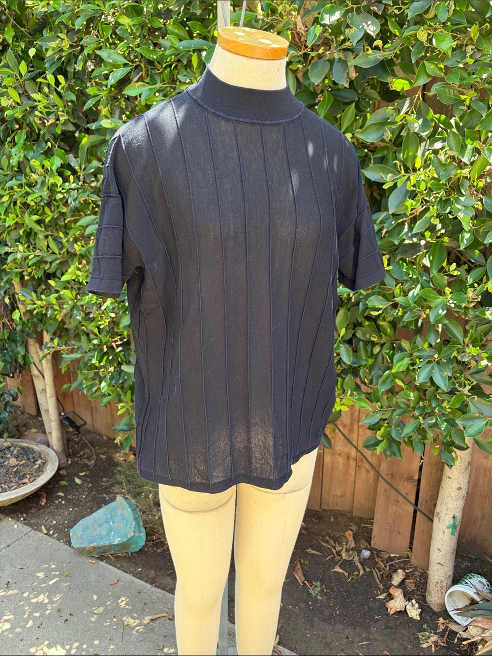 COS Oversized Mock Neck Knit Tee